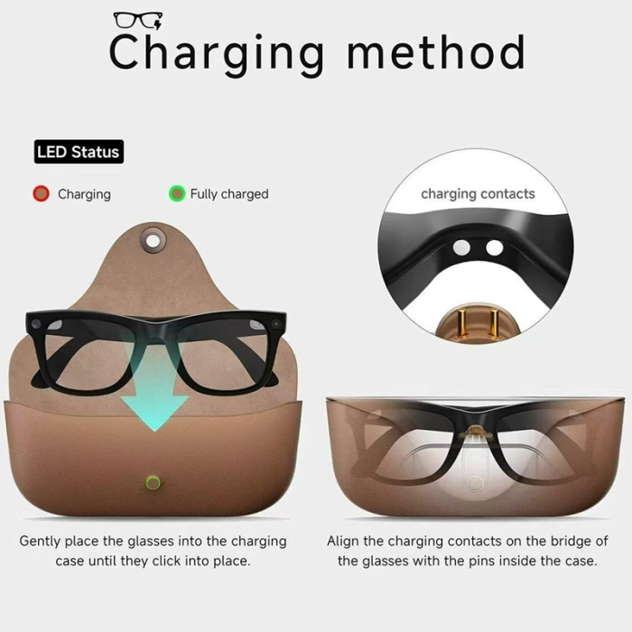 Smart glasses with camera video record